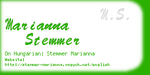 marianna stemmer business card